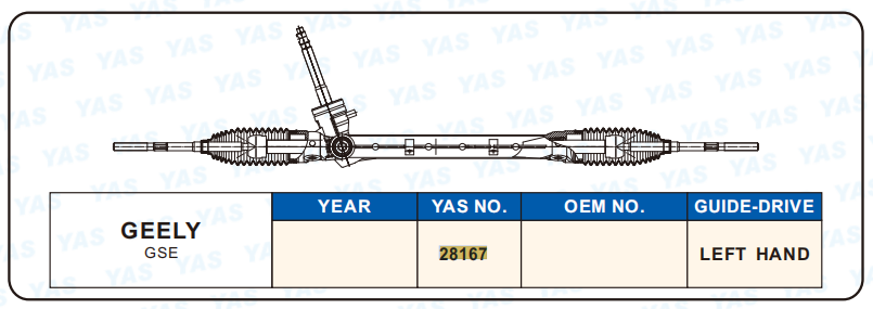 28167 Hydraulic Steering Rack /Steering Gear GEELY GSE