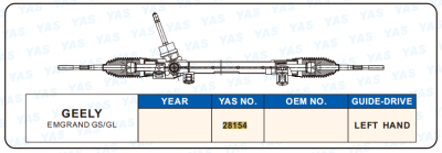 28154 Hydraulic Steering Rack /Steering Gear GEELY  EMGRAND GS/GL