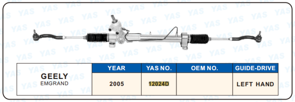 12024D Hydraulic Steering Rack /Steering Gear GEELY EMGRAND