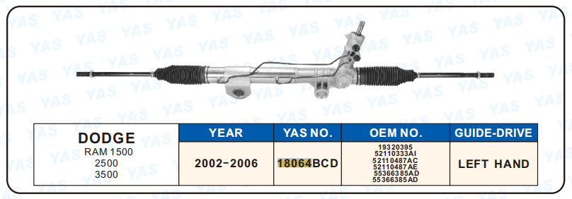 18064BCD Hydraulic Steering Rack /Steering Gear DODGE RAM 1500 2500,3500