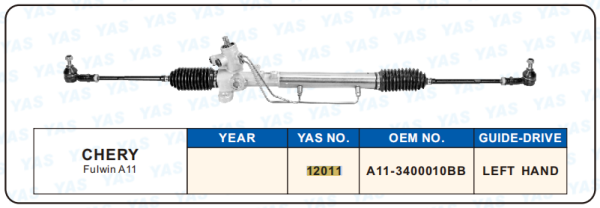 12011 Hydraulic Steering Rack /Steering Gear CHERY Fulwin A11