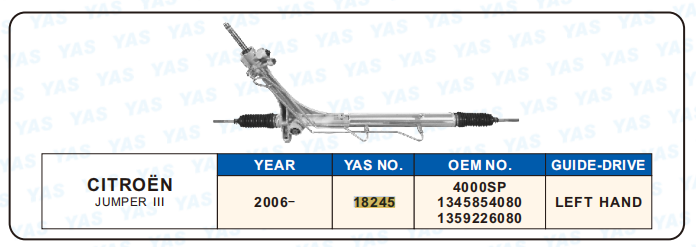 18245 Hydraulic Steering Rack /Steering Gear CITROEN JUMPER  III