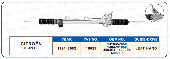 18025 Hydraulic Steering Rack /Steering Gear CITROEN JUMPER  I