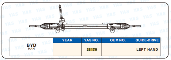 28170 Hydraulic Steering Rack /Steering Gear BYD  HAN