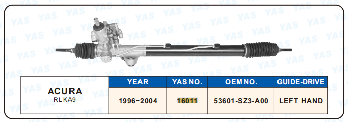 16011 Hydraulic Steering Rack /Steering Gear ACURA RL KA9
