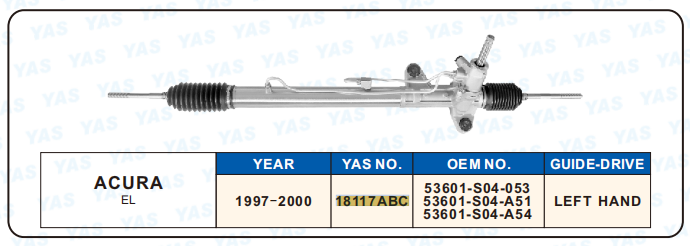 18117ABC Hydraulic Steering Rack /Steering Gear ACURA EL