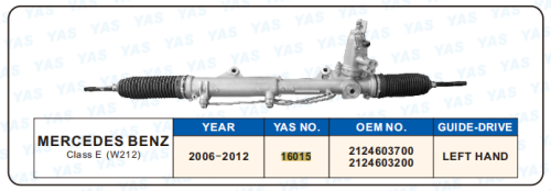 16015 Hydraulic Steering Rack /Steering Gear MERCEDES-BENZ CLASS E  (W212)