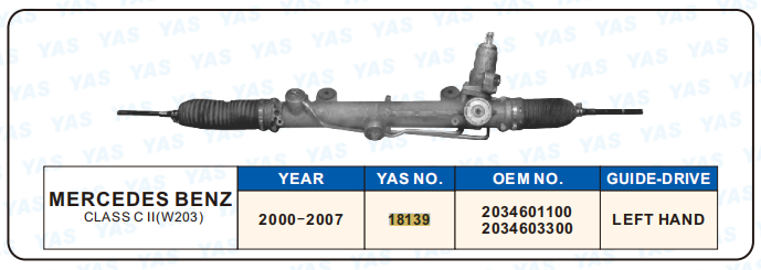 18139 Hydraulic Steering Rack /Steering Gear MERCEDES-BENZ CLASS C II(W203)