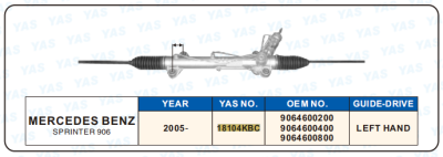 18104KBC Hydraulic Steering Rack /Steering Gear MERCEDES-BENZ SPRINTER 906