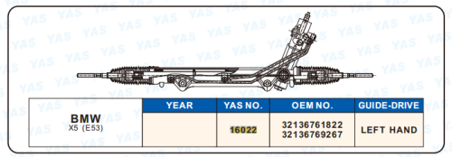 16022 Hydraulic Steering Rack /Steering Gear BMW X5 (E53)