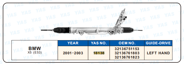 18138 Hydraulic Steering Rack /Steering Gear BMW X5 (E53)