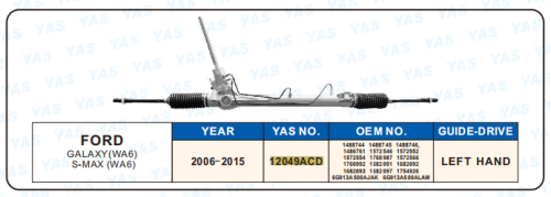 12049ACD  Hydraulic Steering Rack /Steering Gear FORD GALAXY (WA6) S-MAX(WA6)
