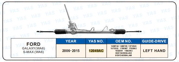 12049AC Hydraulic Steering Rack /Steering Gear FORD GALAXY (WA6) S-MAX(WA6)