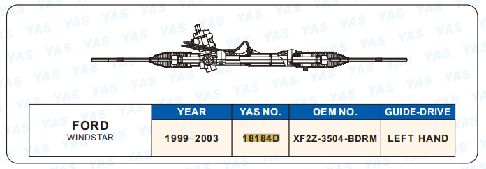 18184D Hydraulic Steering Rack /Steering Gear FORD WINDSTAR