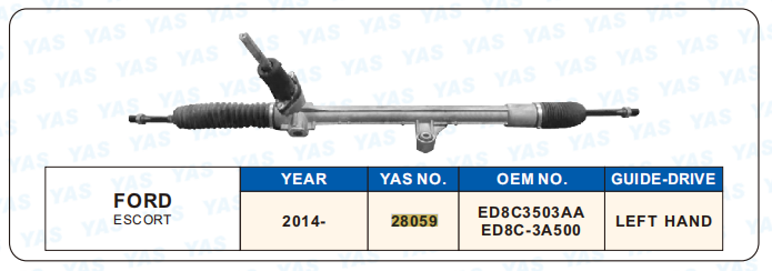 28059 Hydraulic Steering Rack /Steering Gear FORD ESCORT