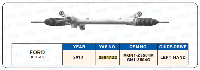 28047D2 Hydraulic Steering Rack /Steering Gear FORD FIESTA VI