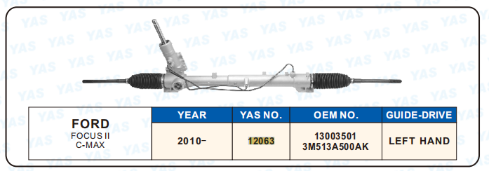 12063 Hydraulic Steering Rack /Steering Gear FORD FOCUS ll C-MAX