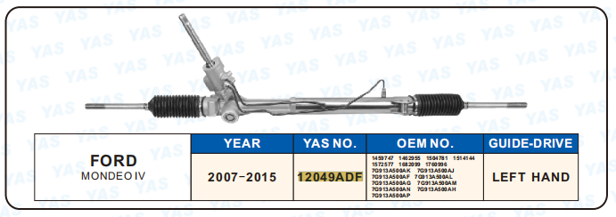 12049ADF Hydraulic Steering Rack /Steering Gear FORD MONDEO lV