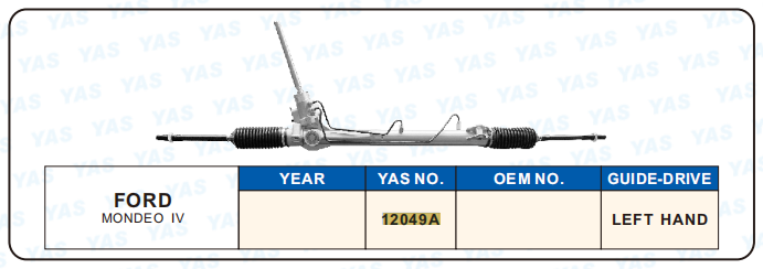 12049A Hydraulic Steering Rack /Steering Gear FORD MONDEO lV