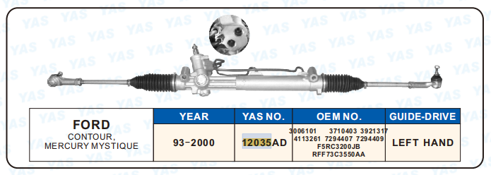 12035AD  Hydraulic Steering Rack /Steering Gear FORD CONTOUR, MERCURY MYSTlQUE