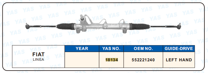 18134 Hydraulic Steering Rack /Steering Gear FIAT LlNEA