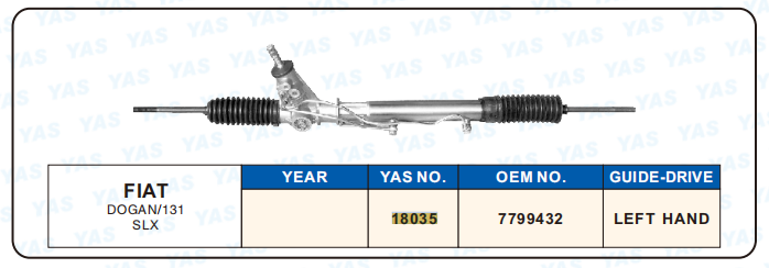 18035 Hydraulic Steering Rack /Steering Gear FIAT DOGAN/131 SLX