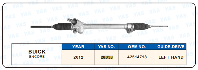28038 Hydraulic Steering Rack /Steering Gear BUICK ENCORE