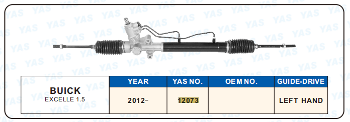 12073 Hydraulic Steering Rack /Steering Gear BUICK EXCELLE 1.5