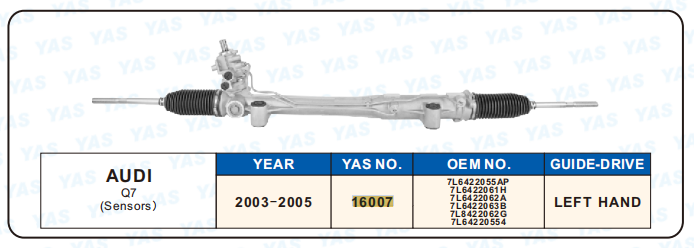 16007 Hydraulic Steering Rack /Steering Gear AUDI Q7