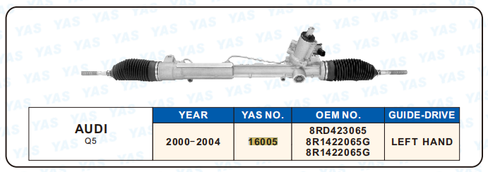 16005 Hydraulic Steering Rack /Steering Gear AUDI Q5