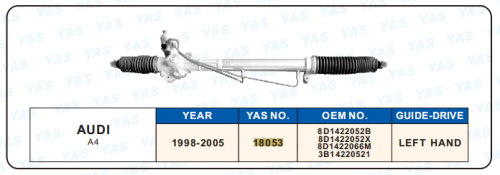 18053  Hydraulic Steering Rack /Steering Gear AUDI A4