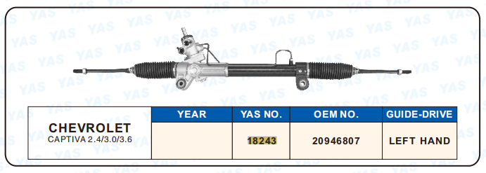 28069 Hydraulic Steering Rack /Steering Gear CHEVROLET MALlBU