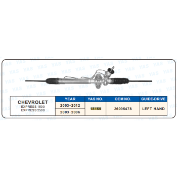 18159 Hydraulic Steering Rack /Steering Gear CHEVROLET EXPRESS 1500 EXPRESS 2500
