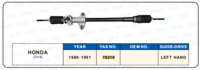 78210 Hydraulic Steering Rack /Steering Gear HONDA ClVlC