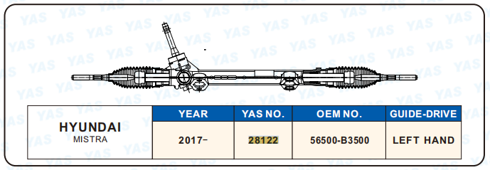 28122 Hydraulic Steering Rack /Steering Gear HYUNDAI MISTRA