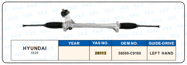 28113 Hydraulic Steering Rack /Steering Gear HYUNDAI lX25