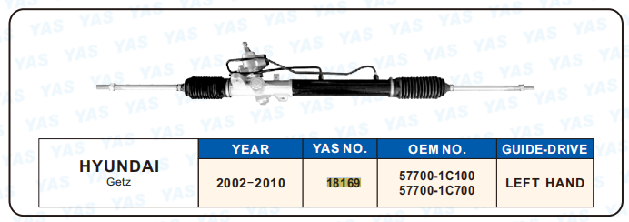 18169 Hydraulic Steering Rack /Steering Gear HYUNDAI Getz