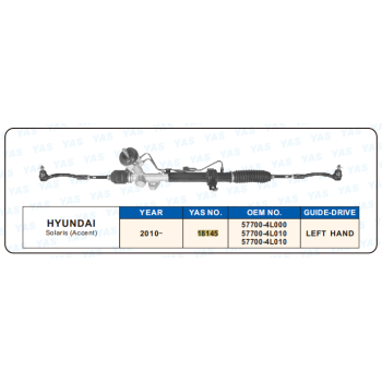 18145 Hydraulic Steering Rack /Steering Gear HYUNDAI Solaris (Accent)