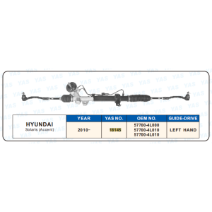 18145 Hydraulic Steering Rack /Steering Gear HYUNDAI Solaris (Accent)