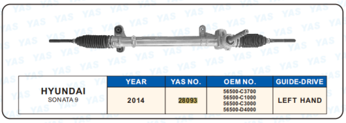 28093 Hydraulic Steering Rack /Steering Gear HYUNDAI SONATA 9