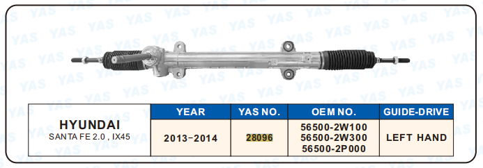 28096 Hydraulic Steering Rack /Steering Gear HYUNDAI SANTA FE  2.0, lX35