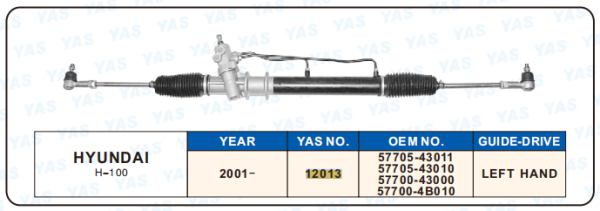 12013 Hydraulic Steering Rack /Steering Gear HYUNDAI H-100