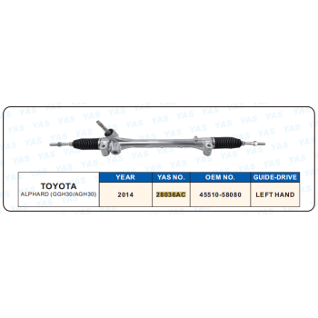 28036AC  Hydraulic Steering Rack /Steering Gear TOYOTA ALPHARD (GGH30/AGH30)