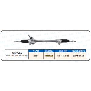 28036AC Hydraulic Steering Rack /Steering Gear TOYOTA ALPHARD (GGH30/AGH30)