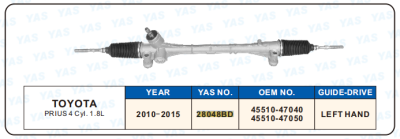 28048BD  Hydraulic Steering Rack /Steering Gear TOYOTA PRIUS 4 Cyl. 1.8L