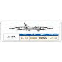 28045BCD  Hydraulic Steering Rack /Steering Gear TOYOTA PRIUS 4 Cyl. 1.5L
