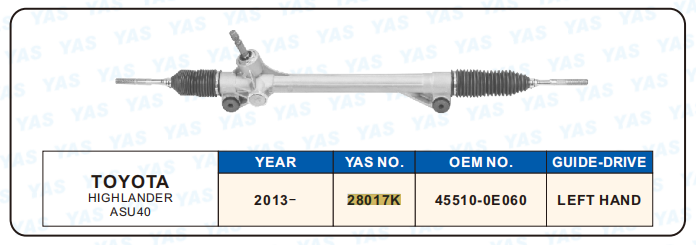 28017K Hydraulic Steering Rack /Steering Gear TOYOTA HIGHLANDER
