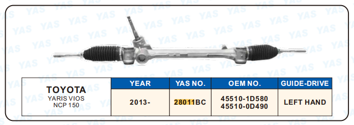28011  Hydraulic Steering Rack /Steering Gear TOYOTA YARIS NEW VIOS NCP92