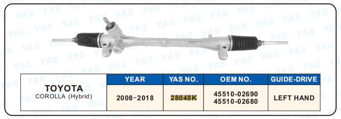 28048K Hydraulic Steering Rack /Steering Gear TOYOTA COROLLA (Hybrid)