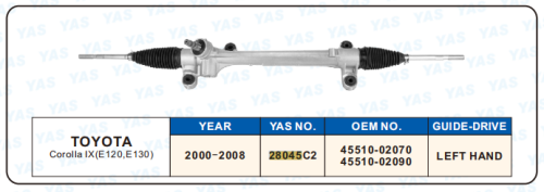 28045C2  Hydraulic Steering Rack /Steering Gear TOYOTA Corolla IX (E120,E130)